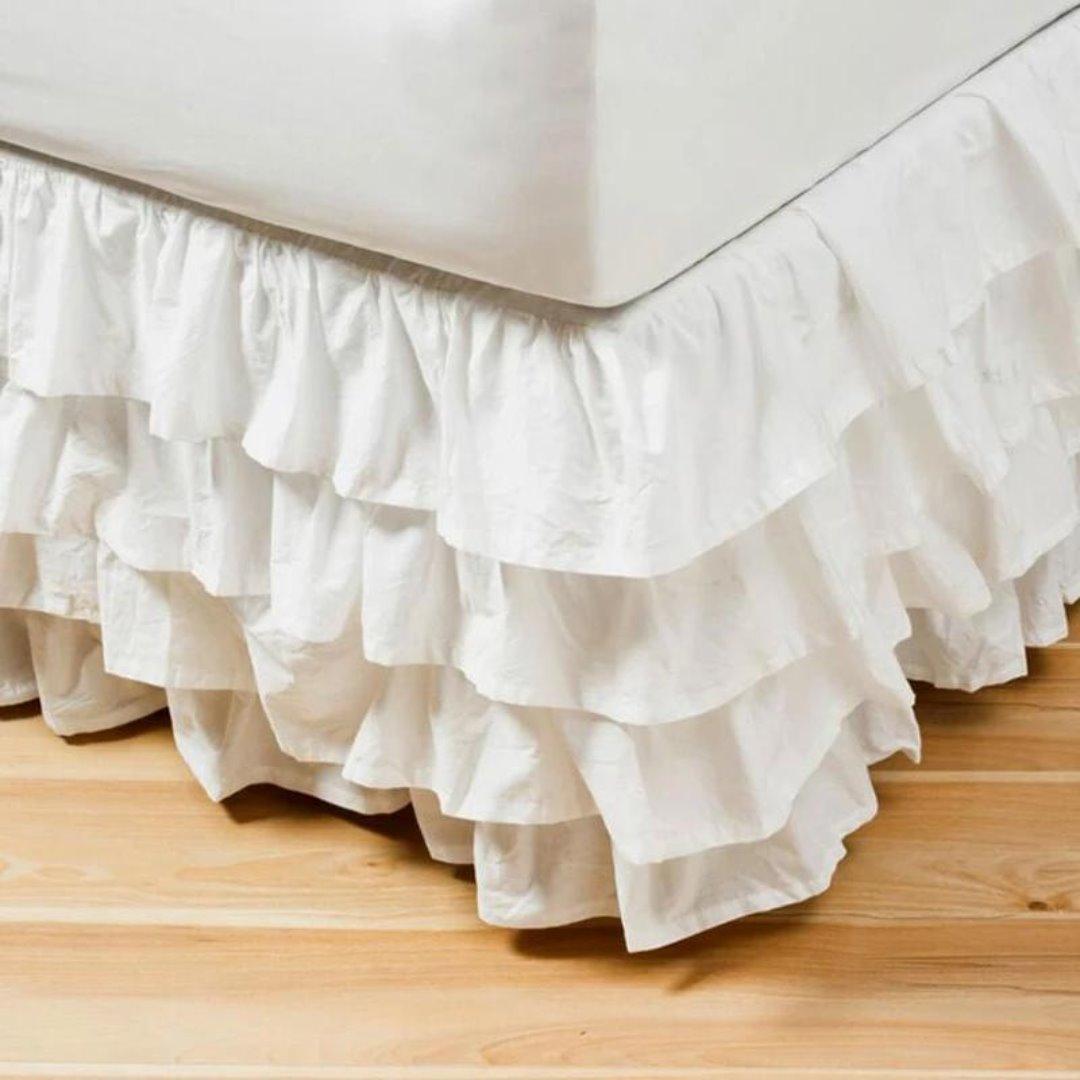 Faldón de Cama con Elástico - Toque Elegante para tu Dormitorio